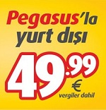 Pegasus Kırmızı Bavulla Yurtdışı 49.99€