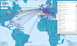 British Airways (BA) London Heatrow (LHR) çıkışlı uçuş sayısı 302