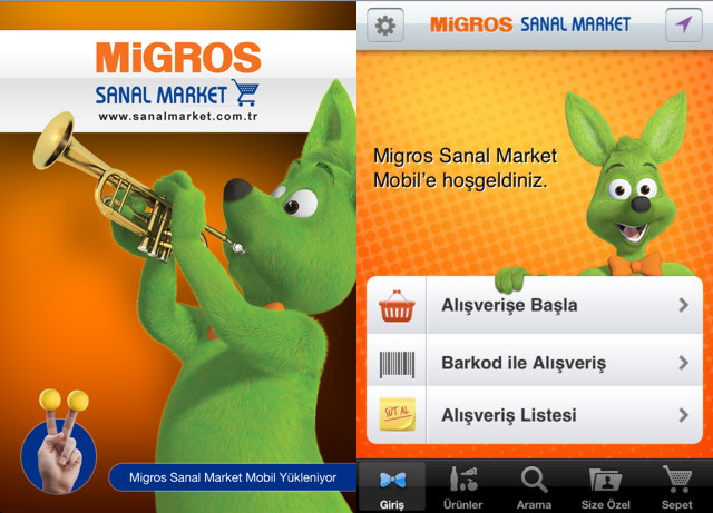 Migros Sanal Market iPhone'da